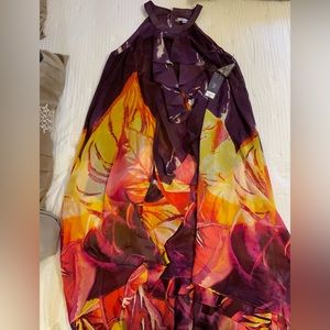 Jennifer Lopez Multi-Colored Flowing Dress XL